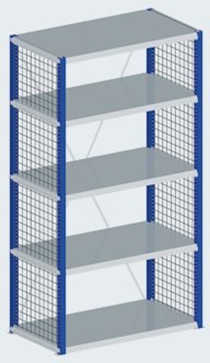 Zubehör Fachbodenregal: Seitenwand aus Gitter